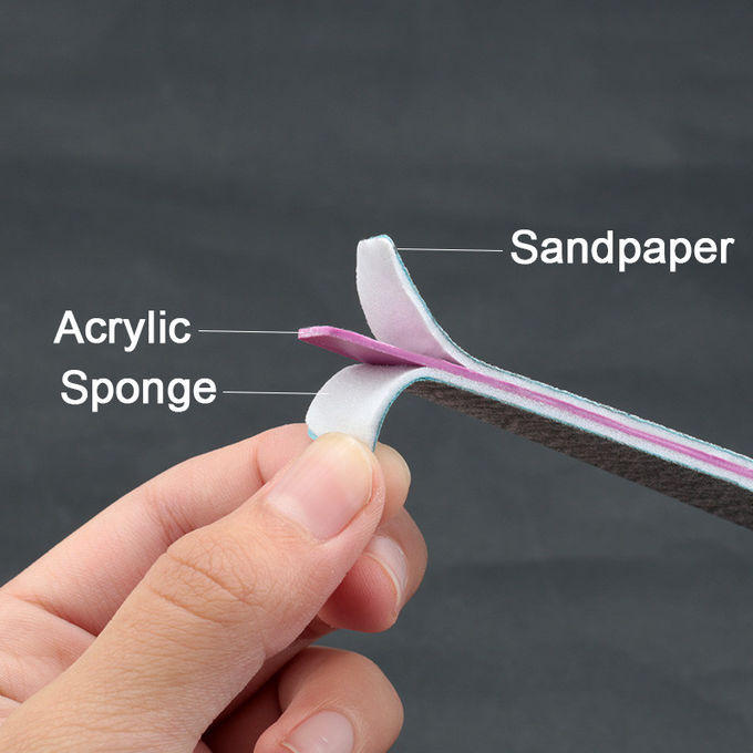 Graue Farbnagelpflege bearbeitet Sandpapier-Nagelfeile-Größe 18 x 2 x 0.4cm für Finger-Sorgfalt