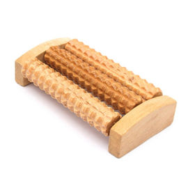 Health Care Wooden Foot Roller , Acupressure Wooden Roller Anti Cellulite